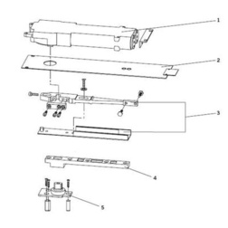 Dorma Center Hung Side Load, Wood Door and Aluminum Frame Complete Overhead Closer